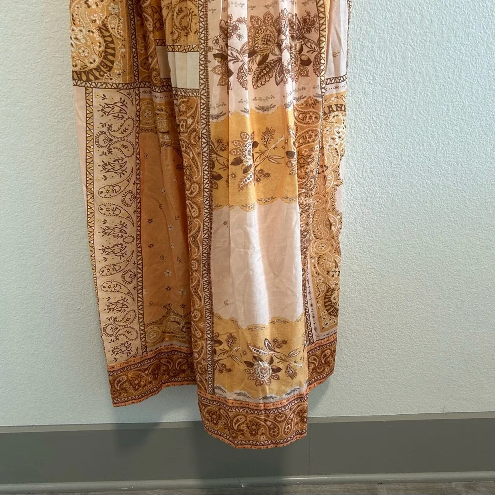 NWT Zimmermann Mustard Bandanna Lucky Corset Patterned Midi Dress - Picture 6 of 9